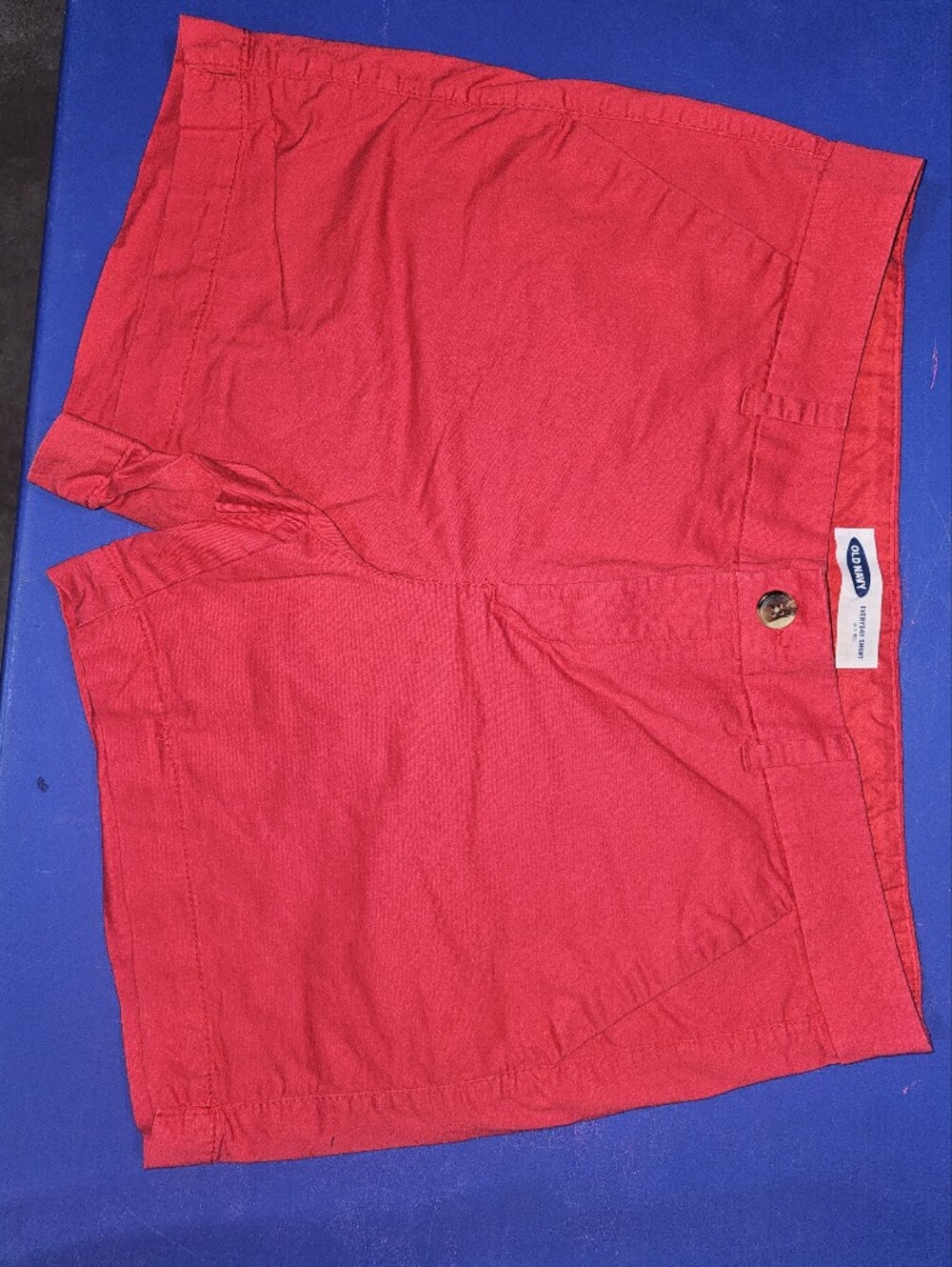 Old Navy Bright Red Cotton Button Skirt